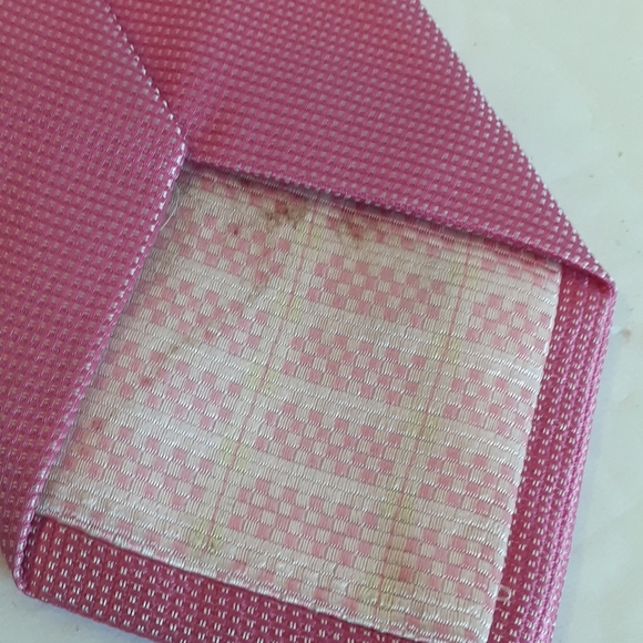 Hanes & Bonner Of London Silk Micro Geometric Textured Handmade Mens Necktie - Picture 8 of 9